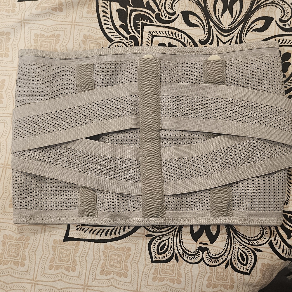Gray Mesh Back Support Belt